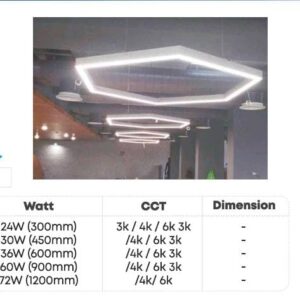 HEXA HANGING PROFILE LIGHT