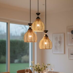 Wooden hanging light 107